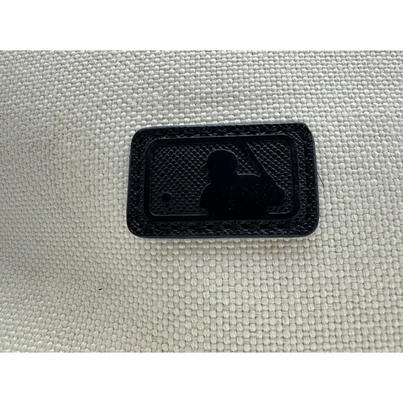 MLB Korea New York Yankees Canvas Tote Bag Big Logo Beige Black FLAWS READ - Picture 7 of 16